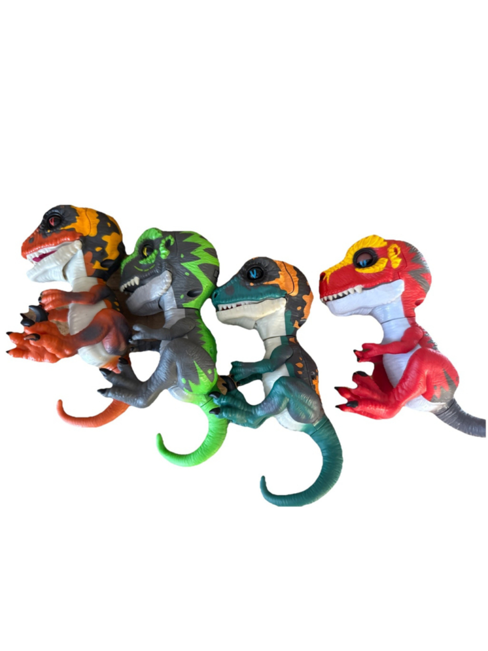 Lot 4 Fingerlings Ripsaw Untamed Fury Raptor Interactive Pet Dinosaur 2017